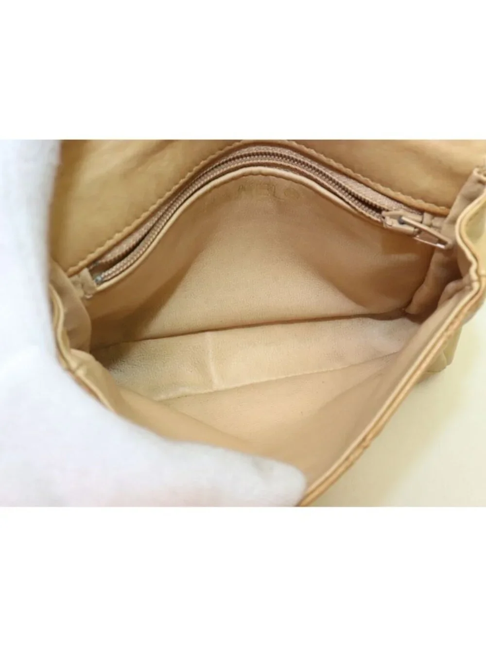 Chanel Quilted Lambskin Beige Waist Bag